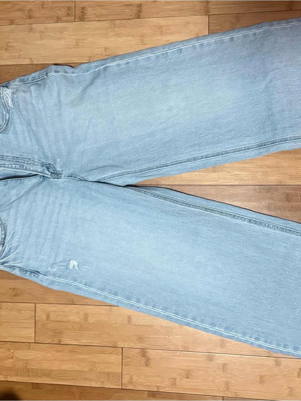 Vervet Light Blue High-Rise Wide Leg Jeans with Raw Hem - Picture 5 of 7